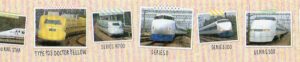 山陽新幹線マスキングテープ Cセット 歴代新幹線の写真